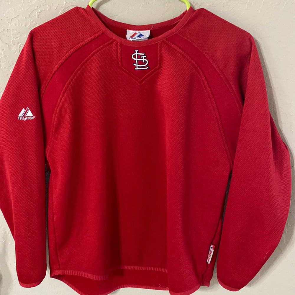 St Louis Cardinals STL Medium Majestic Pullover with MLB logo